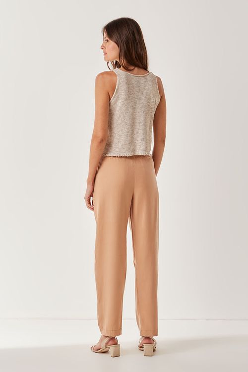 Calça Clochard Alf Com Cinto - Nude