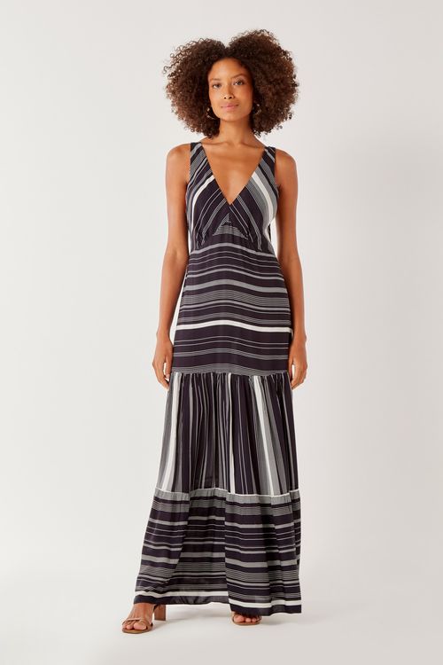 Vestido Estampa Ilusion Longo - Est Ilusion