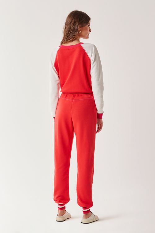 Calça Malha Jogging Retilínea - Vermelho Extase