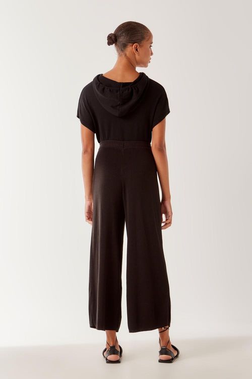 Calça Tricot Cordão - Preto