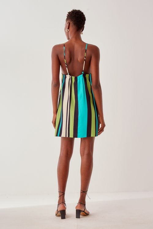 Vestido Estampa Listra Rio Verde - Est Listra Rio Verde