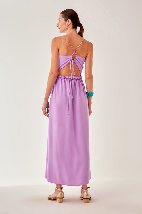 Vestido Longo Milagres - Roxo Maré