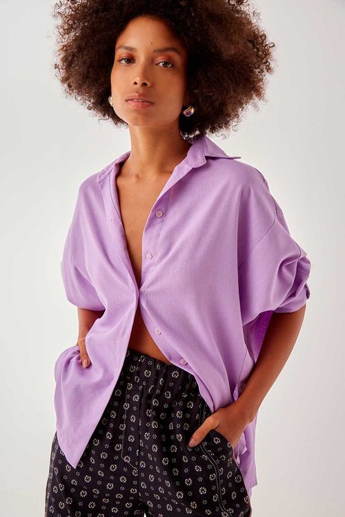 Camisa Manga Longa Tagliarini - Lilas Por do Sol