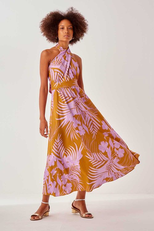 Vestido Estampa Milagres Midi - Est Milagres