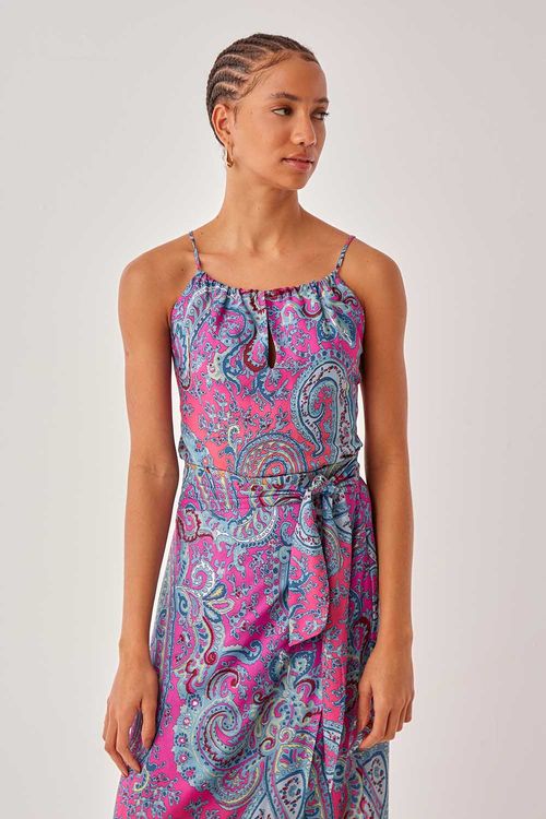 Blusa Alcinha Estampa Cashemere - Est Cashemere