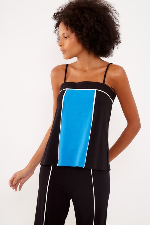 Blusa Malha Mix Cores - Preto