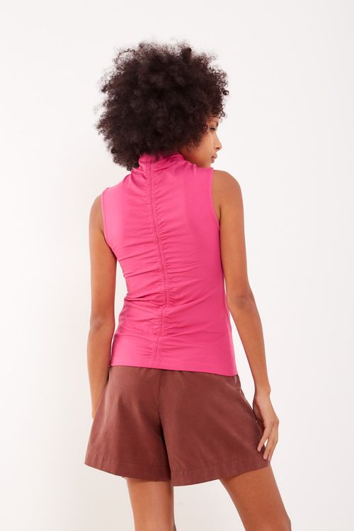 Regata Malha Franzido - Rosa Valentino