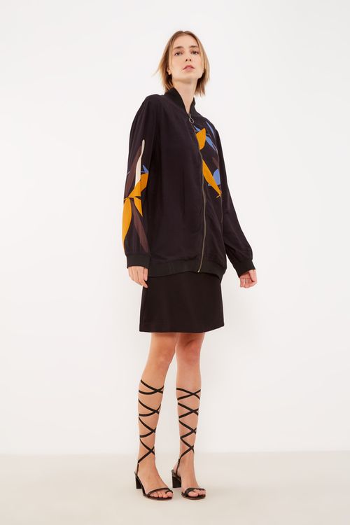 Casaco Estampa Botânico Barrado - Est Botanica Barrado