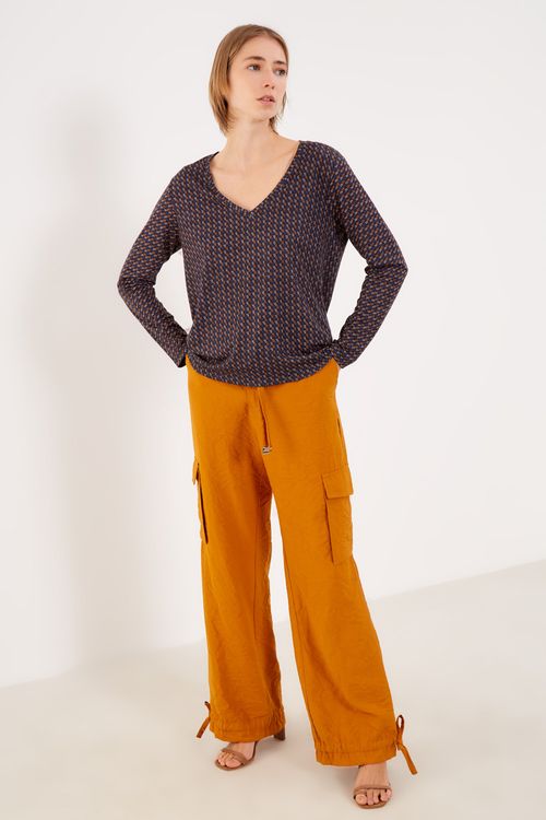 Blusa Malha Estampa Chuvisco - Est Chuvisco