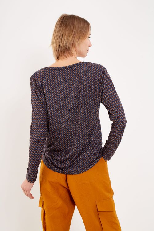 Blusa Malha Estampa Chuvisco - Est Chuvisco