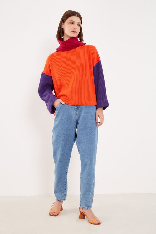 Calça Jeans Semi Baggy Elastico - Jeans