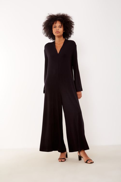 Macacão Malha Faixa Construção - Preto