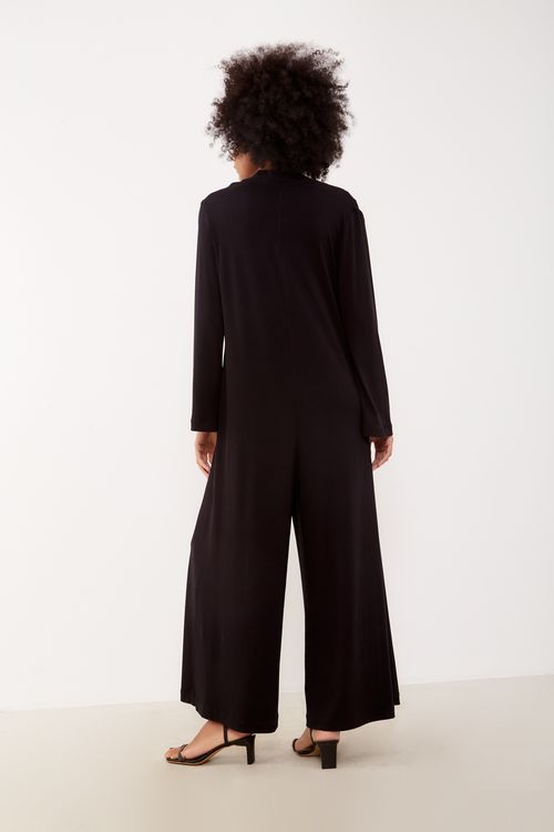 Macacão Malha Faixa Construção - Preto