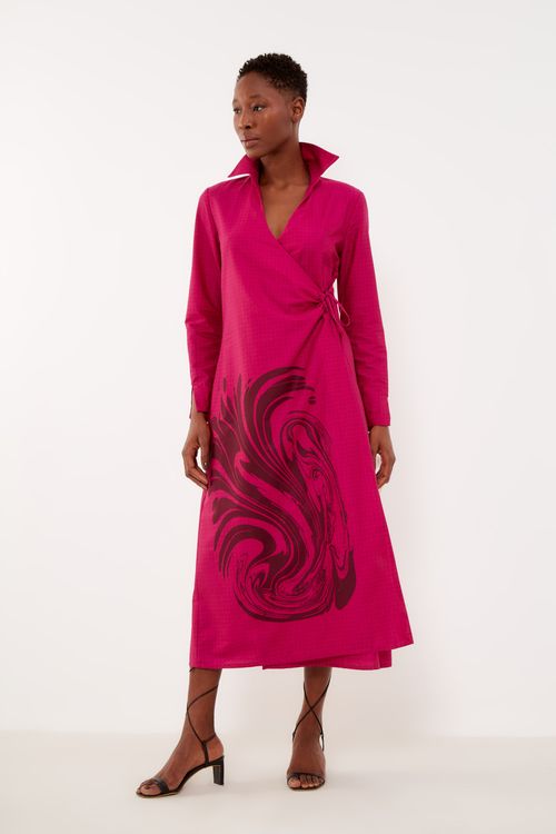 Vestido Estampa Cosmos Amarração - Est Cosmos Sol