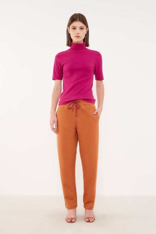 Calça Malha Jogger - Marrom Amendoa