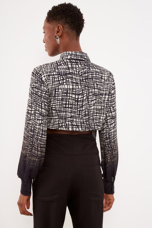 Camisa Estampa Teia Barrado - Est Teia Barrado