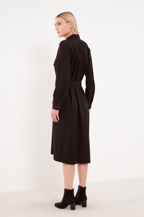 Vestido Midi Utilitário - Preto