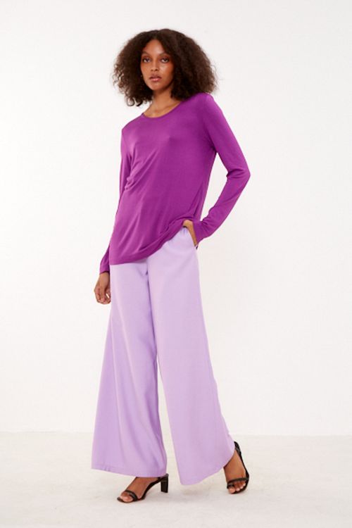 Calça Alfaiataria Wid Leg - Roxo Lilac