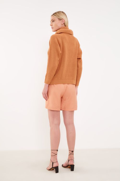 Short Saia Alfaiataria - Caqui Corda