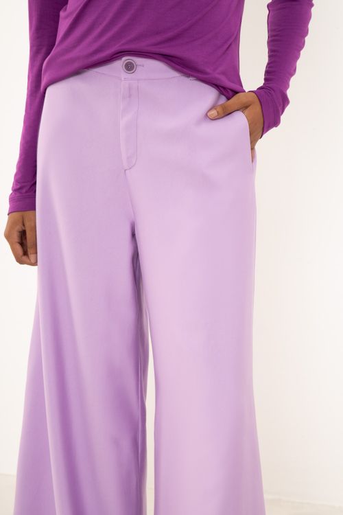 Calça Alfaiataria Wid Leg - Roxo Lilac