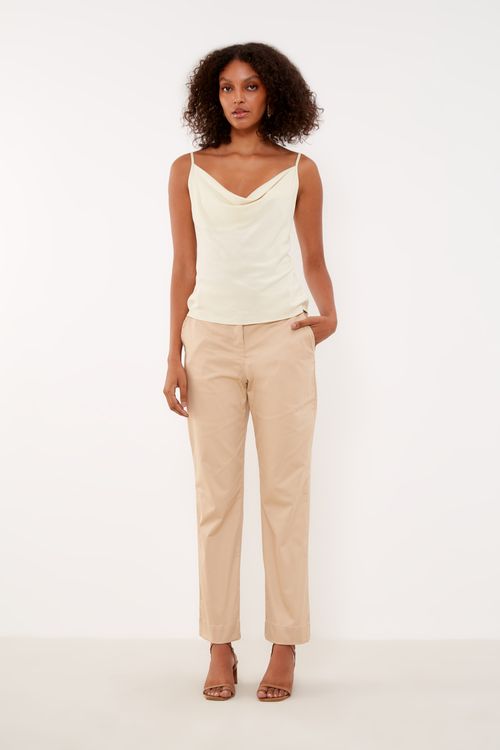 Blusa Casual Degage - Off Ecru