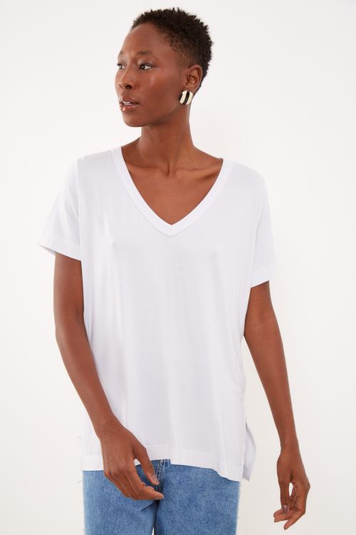 Blusa Malha Decote v