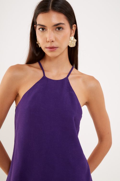 Blusa Frente Única Amarração - Violeta