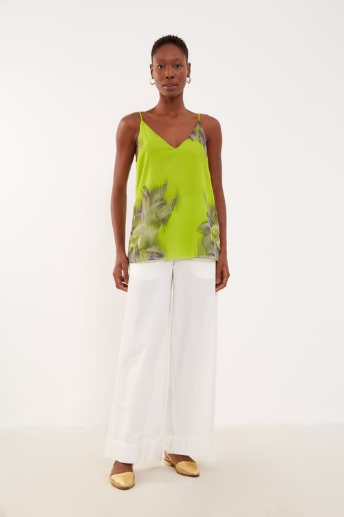 Blusa Estampa Verbana Lima - Est Verbena Lima