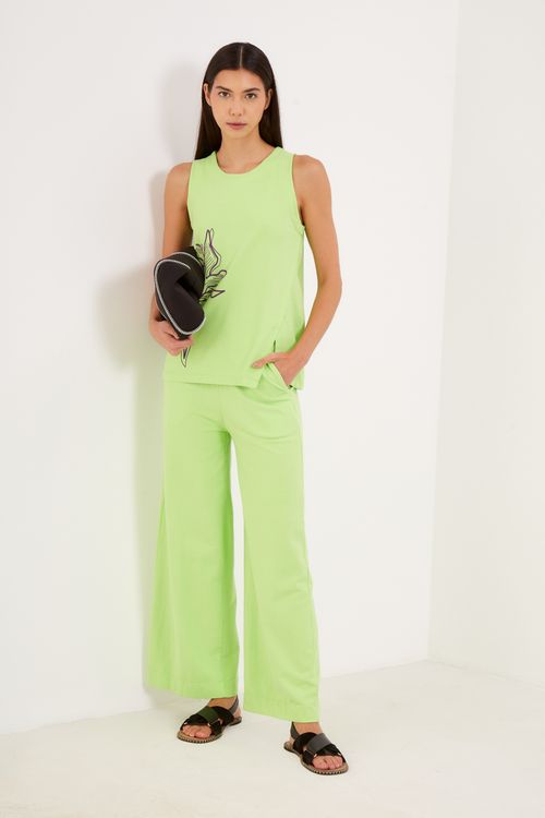 Calça Malha Lima - Verde Citrus