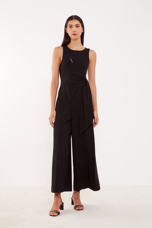 Macacão Malha Nó - Preto