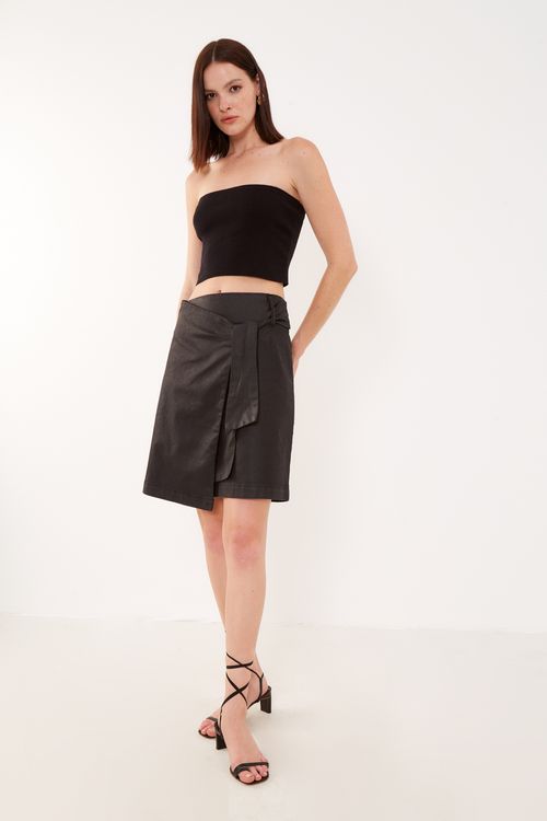 Top Tricot Quadrado - Preto