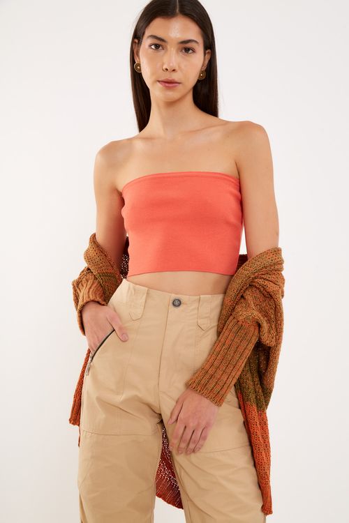 Top Tricot Quadrado - Laranja Vit