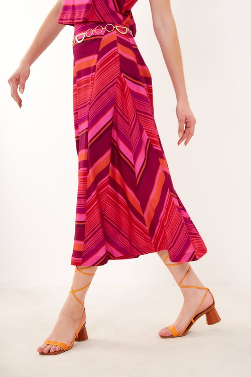 Saia Malha Estampa Listra Lin - Est Listra Lin