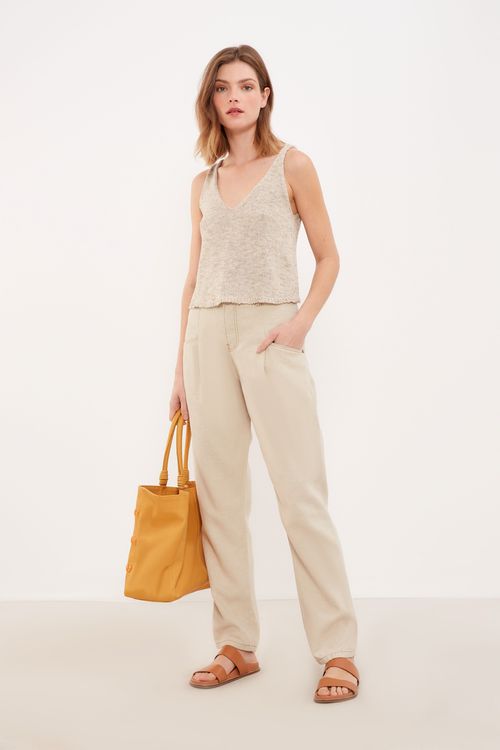 Calça Slouchy - Cru