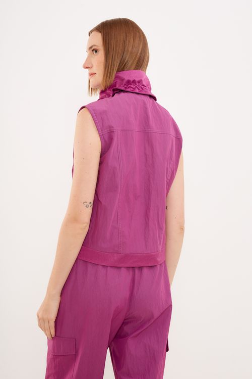 Blusa Gola Zíper - Fucsia