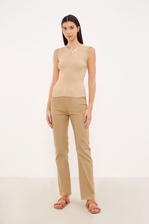 Blusa Tricot Canelada - Off Sonho
