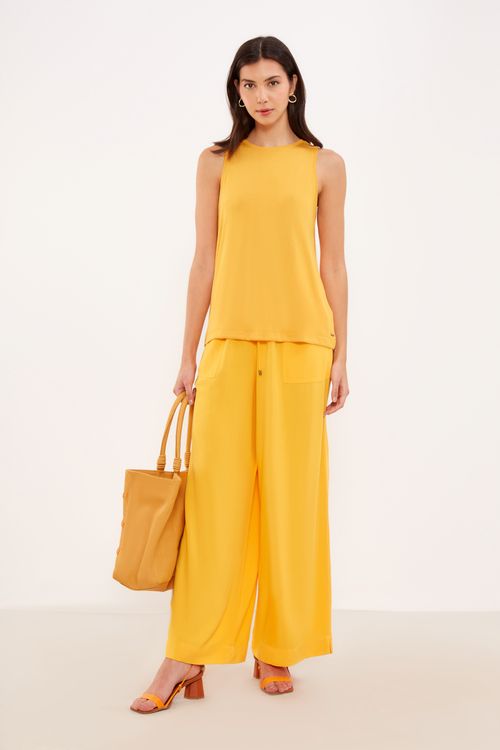 Regata Malha Tricot - Laranja Radiante