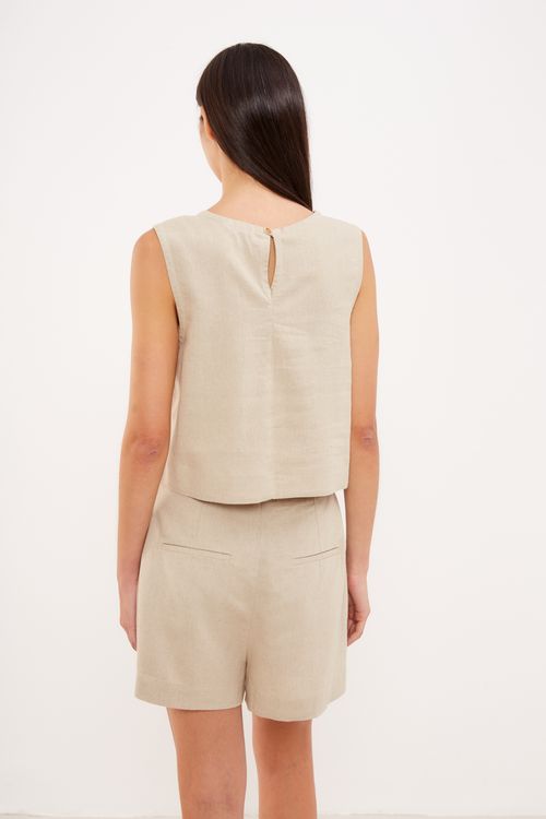 Blusa Casual Botões - Cru