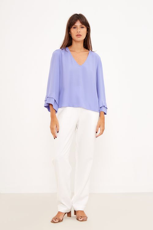 Bata Decote v Casual - Roxo Lilac