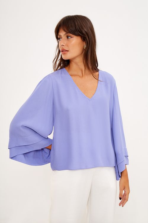 Bata Decote v Casual - Roxo Lilac