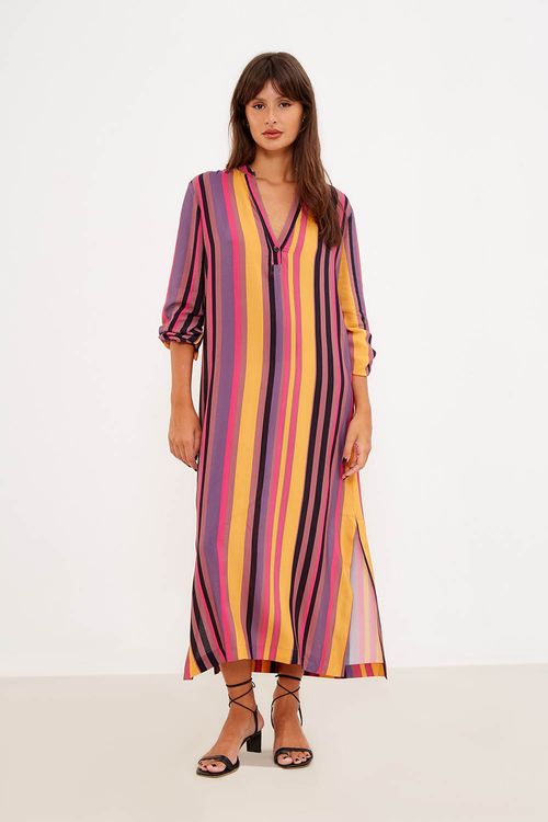 Vestido Estampa Listra Harmonia - Est Listra Harmonia