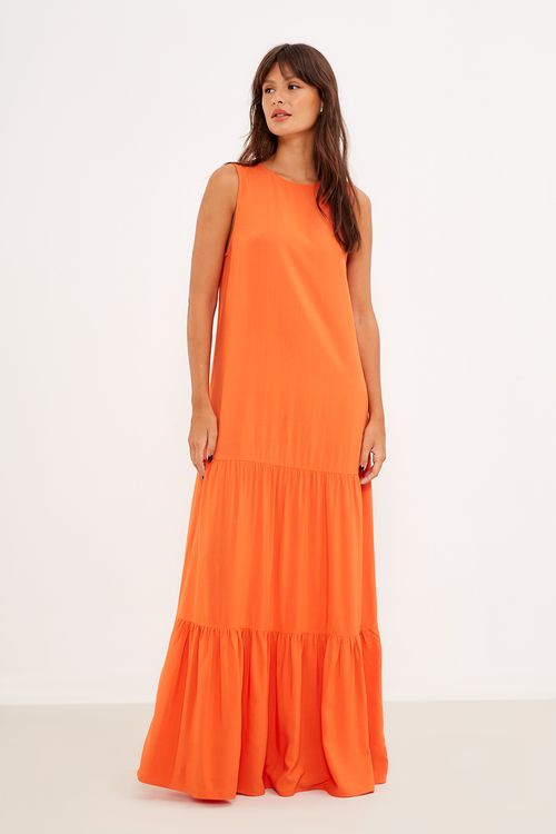 Vestido Longo Duas Marias - Laranja Vit