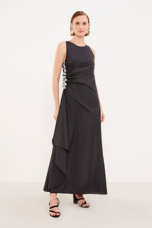 Vestido Detalhe Lateral - Preto