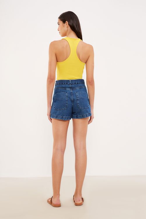 Short Jeans Cargo Cinto