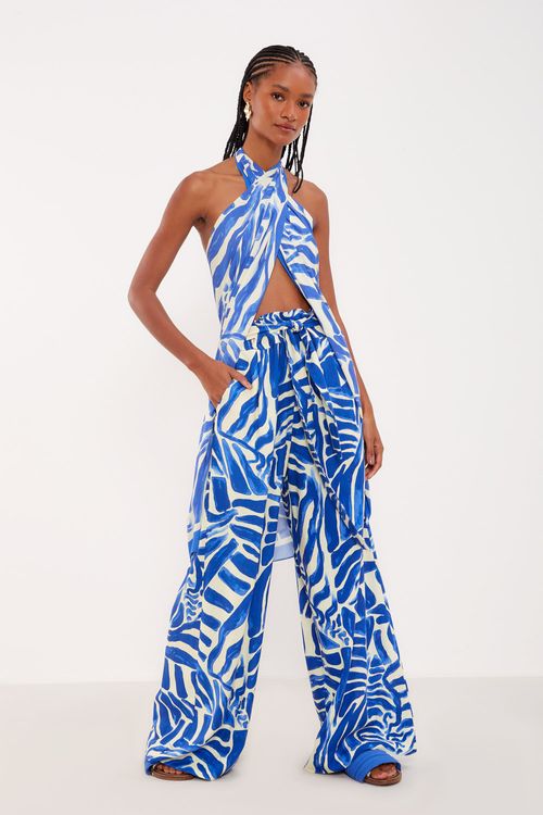 Calça Pantalona Estampa Laguna - Est Laguna
