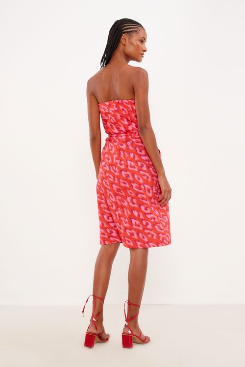 Vestido Tomara Que Caia Estampa Lince Midi - Est Lince