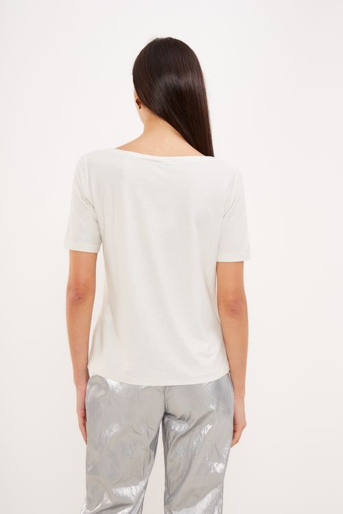 Blusa Malha Lurex - Off Sonho
