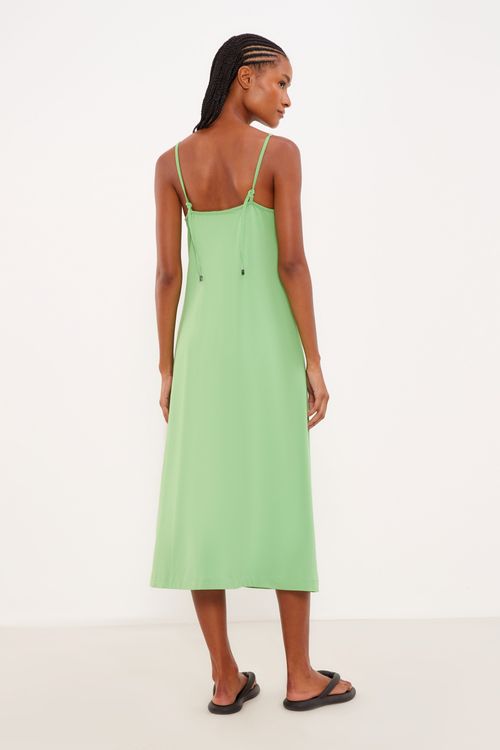 Vestido Malha Torção - Verde Energia