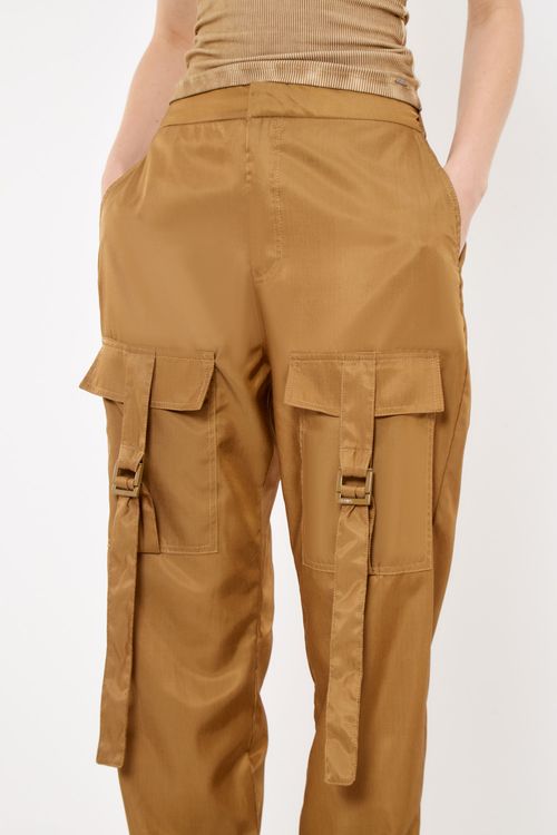 Calça Tecno Bolso Faixa - Bronze