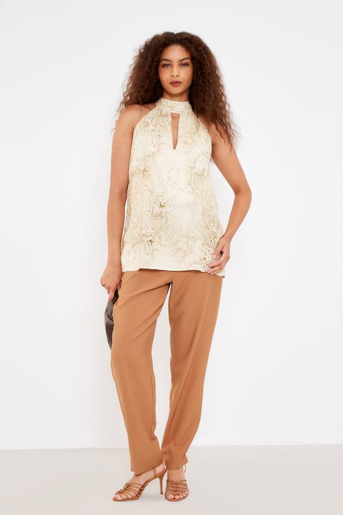 Blusa Estampa Arizona Com Gola - Est Arizona